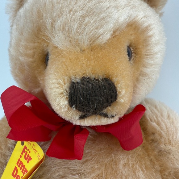 Vintage Steiff 0201/36 Mohair Teddy Bear 14" Made in Austria w/ Tags Button Ear - Picture 3 of 11